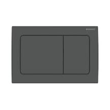 Geberit Alpha30 Kumanda Kapağı Çift Basmalı, Mat Siyah - 508 Yeşil