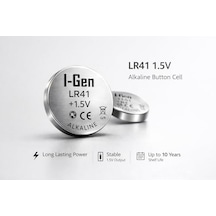 I-gen Batteries Lr41 1.5v Alkalin Düğme Pil Ag3, G3, 192, L736 20 Adet