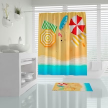 Zethome Summer Banyo Duş Perdesi Tek Kanat 1x180x200 Diğer