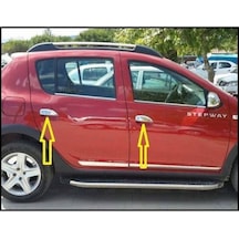 Dacıa Sandero Stepway 2012-2022 Krom Kapı Kolu Paslanmaz Çelik 4 Kapı