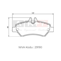 Art Arka Fren Balatası Vw Crafter 06- Mercedes Sprinter 06- -