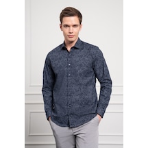 Morven Erkek Koyu Lacivert Trend Dynamic Fit İtalyan Yaka Gömlek 25ms004021201 Koyu Lacivert Koyu Lacivert