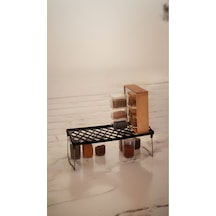 Tabak Bardak Organizer Mutfak Dolap İçi Raf Düzenleyici Plastik 45 X 20 Siyah Tr Diğer