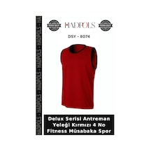 Delux Serisi Antreman Yeleği Kırmızı 4 No Fitness Müsabaka Spor