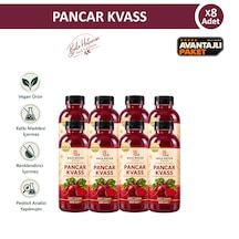 Bala Hatun Pancar Kvass 8 x 300 ML - Kefir Altı Suyu İle Mayalama - Doğal Fermente 8li Pet Şişe