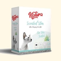 Natura Scented Slim İnce Taneli Aloe Vera Kokulu Topaklaşan Bentonit Kedi Kumu 10 L