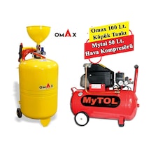 Omax 100 Litre Köpük Tankı Ve Mytol 50 Litre Hava Komresörü 8 Bar