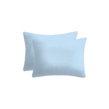 %100 Pamuklu Bebek Yastık Kılıfı 35x45 2 Adet-mavi Renk Mavi