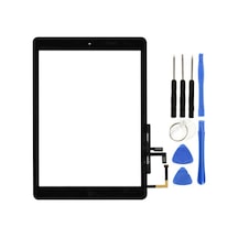 Apple Uyumlu iPad  5.nesil A1822-a1823 Servis Home Tuşlu Dokunmatik Siyah + Tamir Seti