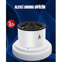 Hubrendy Tekno 3d Alev Işıklı Aromaterapi Makinesi 360 Ml Su Kapasiteli Sessiz Difüzör
