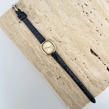 Savior Collection Atheta Gold Sarı Saat Siyah Deri Kordon