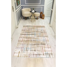 Modern Desenli Dijital Baskı Kaymaz Taban Halı H0252 Renkli