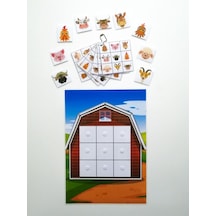 Çocuklar İçin Çiftlik Hayvanları Öğretici Eşleştirme Dikkat Hafıza Güçlendirme Oyunu Cırtlı Etkinlik