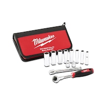 Milwaukee T48229001 Ağır Hizmet Tipi Lokma Takımı 3/8” 12 Parça