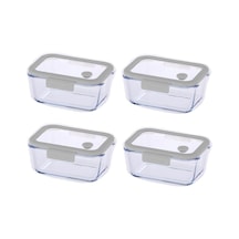 Neoflam Fika Glace Gri Vakumlu 4 Parça Saklama Kabı 800 Ml