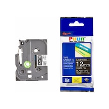 Puun Brother P-Touch TZE-335 12MM x 8m Siyah Üzerine Beyaz Uyumlu