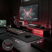 Pro - Dikişli Mouse Pad Gaming, Oyuncu Gamer Mousepad, Ofis Tipi Mouse Ped, Orta Boy Fare Altlığı, Gaming Mouse Pad 32x24 Cm - M