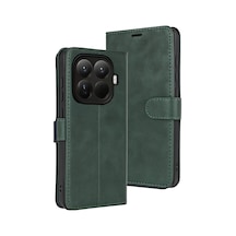Xiaomi Mi 15t Pro Trend S Plus Kapaklı Kılıf - Yeşil Evimdeyokyok