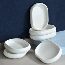 Konak Züccaciye Porselen Victus 6lı Kayık Tabak Set 14cm Dura