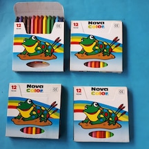 Pastel Kuru Boya 12 Li Kısa Silinebilir -Zehirsizdir 4 Adet