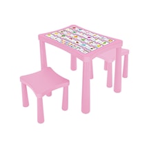 03 493 Story İki Tabureli Masa Pembe Çok Renkli 03 493 Story İki Tabureli Masa Pembe Çok Renkli