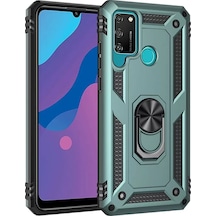 Newface Huawei Y6p Kılıf Sofya Yüzüklü Silikon Kapak - Yeşil