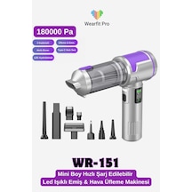 Wearfitpro Wr-151 18000pa Hava Ve Emiş Güçlü Mini Kablosuz Araç İçi Elektrikli Süpürge Hava Üfleme Makinesi