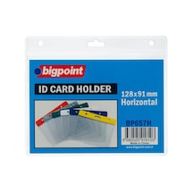 Bigpoint Kart Poşeti Yatay Şeffaf 128x91mm 10'lu Poşet