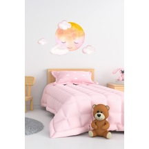 Pembe Ay Ve Bulutlar Sticker 0
