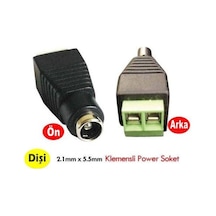 Electroon Klemensli Dişi Power Jak - 100Adet
