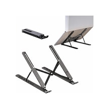 Katlanabilir Laptop Standı Alüminyum Alaşımlı 7 Kademe Ayarlanabilir Ergonomik Notebook Yükseltici Kaymaz Tasarım Isı Dağıtımlı Laptop Ve Tablet Standı Xk-holder34