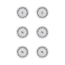 Porser Porselen Hitit Servis Tabağı Takımı 26cm 6 Parça Çok Renkli