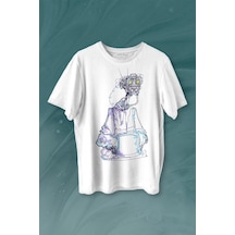 Robot Head Si-fi Bilimkurgu Baskılı Tişört Unisex T-shirt 001