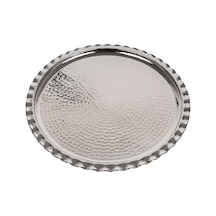 Dmt Gaziantep Bakır 35cm El Dövmesi Sunum Servis Tepsisi 35cm Çirtikli