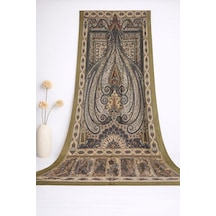 Shawl Secret Glamour Pamuklu Etnik S Al 2 - 52859 Haki Siyah Yeşil