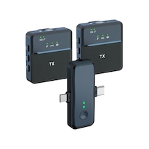 Skycıty Kablosuz Kıskaç Mikrofon + Alıcı, Akıllı Gürültü Azaltma