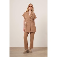 Ftz Women Kadın Crep Pantolonlu Takım Vizon 31173 Vizon