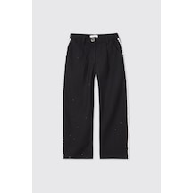 Panço Kız Çocuk Beli Lastikli Lacivert Pantolon 2621gk04001