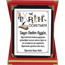 Tarih Öğretmenine Hediye Isim Baskılı Plaket