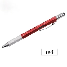 Kırmızı 1pc Çok Fonksiyonlu Tükenmez Kalem Aracı Kalem Okul Ofis Malzemeleri Kırtasiye Kalem
