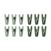 Renkli Plastik Çamaşır Mandalı, 12 Adet Ve Dayanıklı Malzeme İle Kullanım 40 x 19
