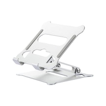 Özelleştirilebilir Logo Seçeneği İle Hafif Ve Katlanabilir Dizüstü Bilgisayar Standı - Mini Gümüş Model