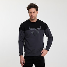 Twobull HELSİNKİ Erkek  Siyah / Füme Sweatshirt