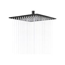 Fause Tepe Duş Başlığı Kare Slim 304 Metal 20 X 20 Cm Siyah Ktd101-B Siyah