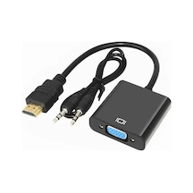 Vcom Cg590-b-0.15 Siyah Hdmi Erkek To Vga Dişi+ses Kablosu Dönüştürücü Kdo