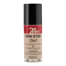 Pastel 24h Non-stop 2in1 Foundation & Concealer - Fondöten & Kapatıcı 603 Ivory - 6 Adet Tarı 001
