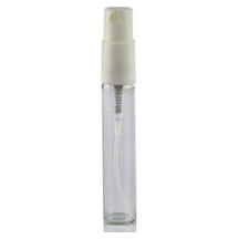 Şeffaf Cam Şişe Tester Parfüm Şişesi Beyaz Kapaklı 5 Ml 50 Adet