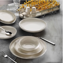 Acoustic Silver 30 Parça 6 Kişilik Yemek Takımı Gümüş