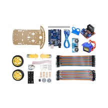 2wd Servolu Engelden Kaçan Robot Araba Kiti Demonte Robot Araba Kiti