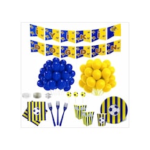 Taraftar Fenerbahçe Sarı Lacivert 8 Kişilik Doğum Günü Seti